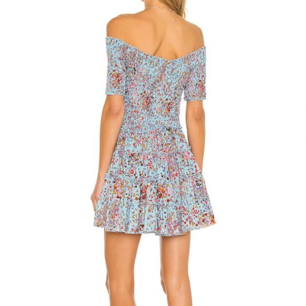 Soledad Mini Dress in Sky Blue Murrina - Picture 2 of 5